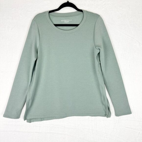 Beyond Yoga Sweaters - Beyond Yoga Modal Blend High Side Slit Crewneck Pullover Size Medium Mint